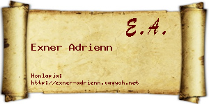 Exner Adrienn névjegykártya